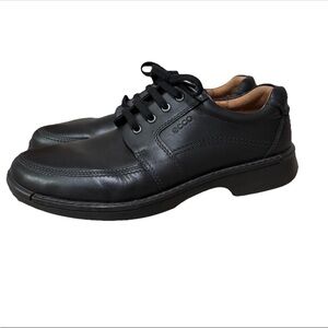 Men's ECCO 'Fusion II' Black Leather Moc-Toe Oxfords Size 13